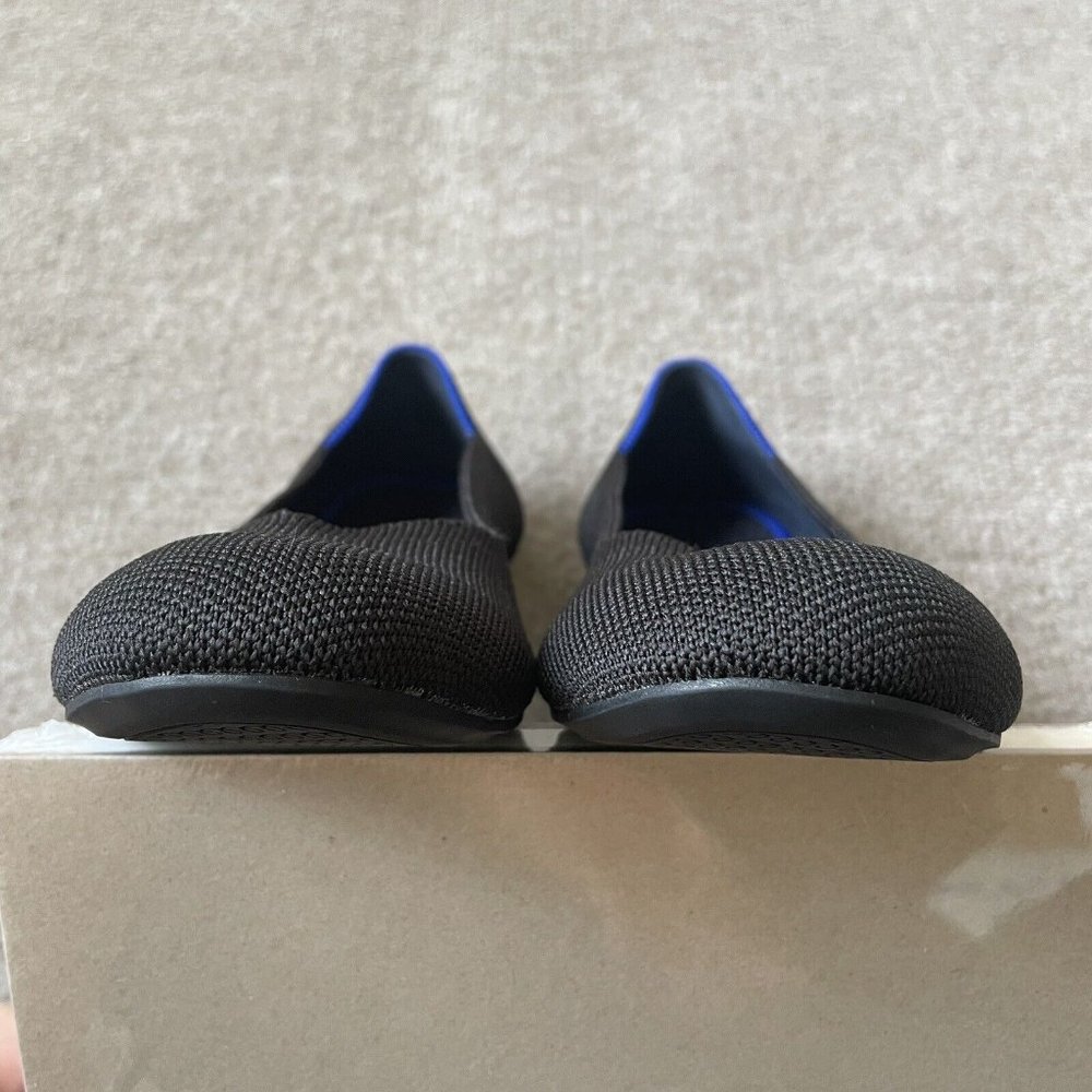Rothy’s Shoes Womens Size 7.5 Black The Flat Round Toe Casual Knit Ballet Flats - Picture 13 of 14